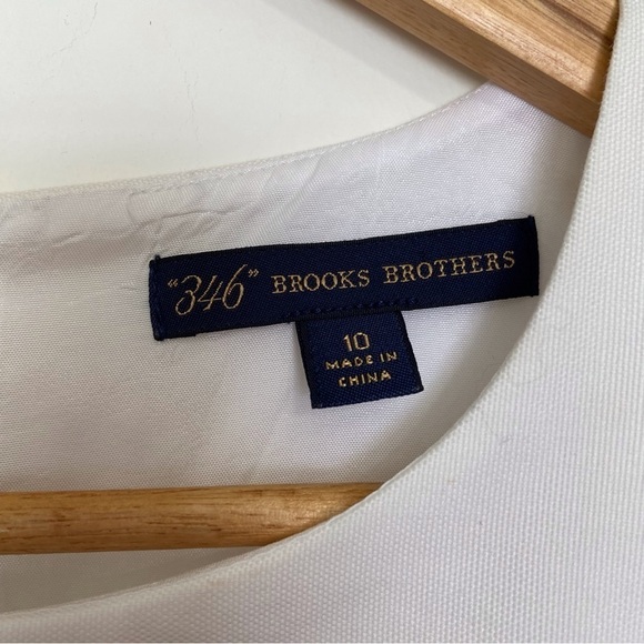 Brooks Brothers 346 white dress sleeveless navy blue preppy jumper contemporary - Picture 3 of 13